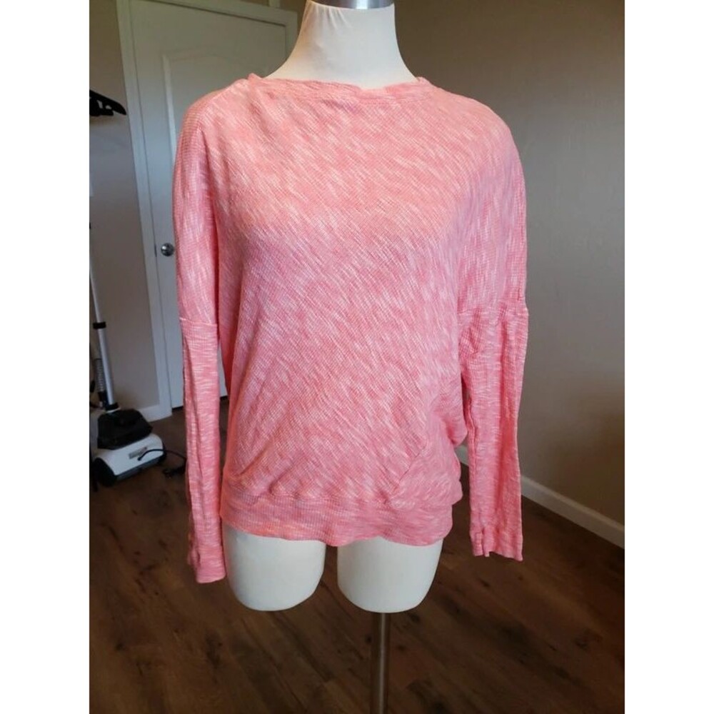 Anthropologie Damiana Pullover Women's Coral Sz. S Oversized Top